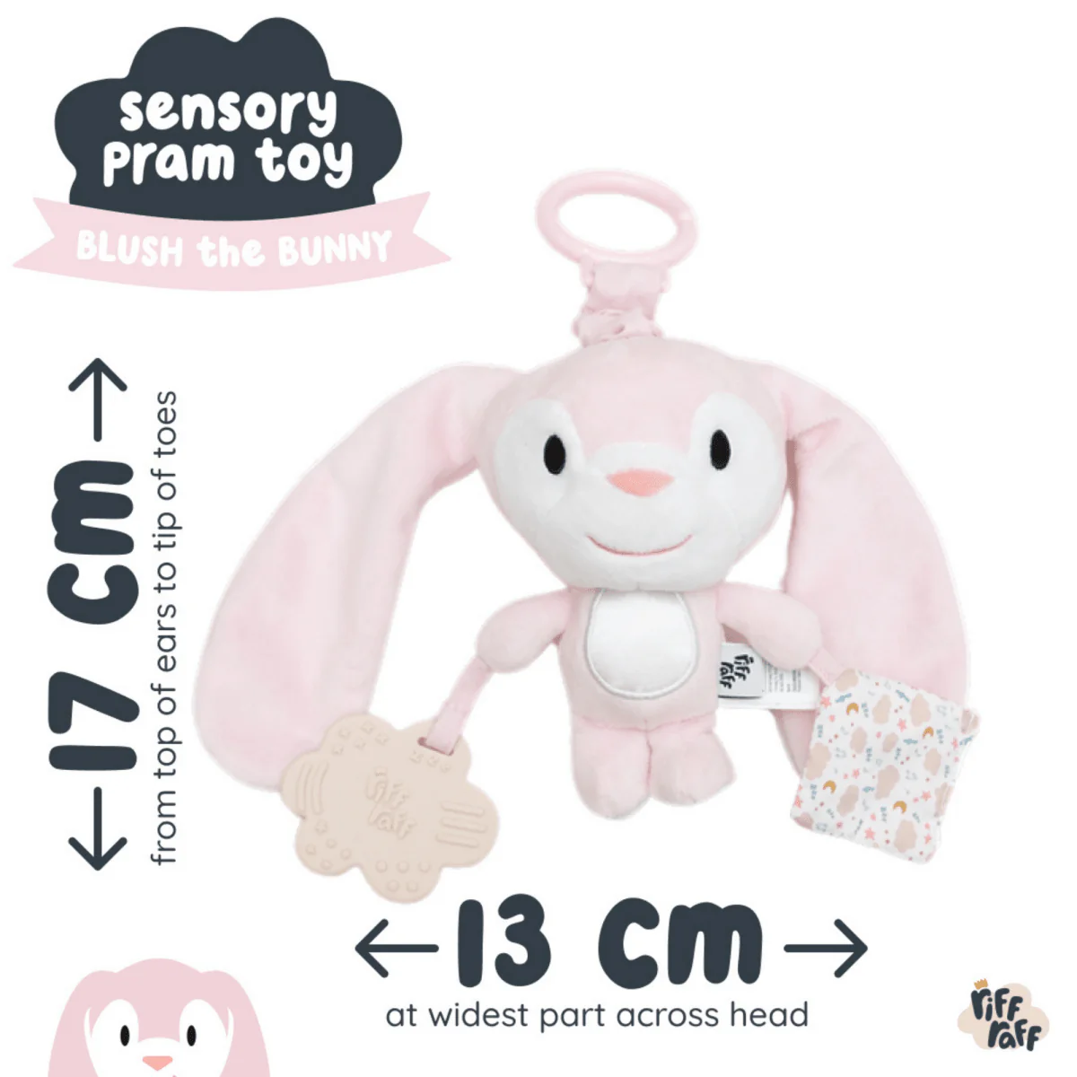 Sensory Pram Toy - Blush the Bunny - Image 9